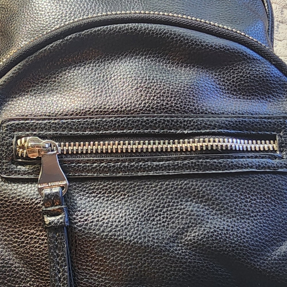 Dana Buchman Black Backpack Unisex, Faux Leather EUC